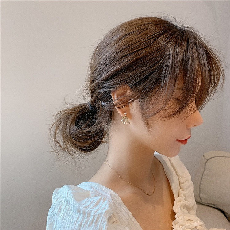 Khuyên tai mặt hình mũi tên đính đá Zircon phong cách Hàn Quốc