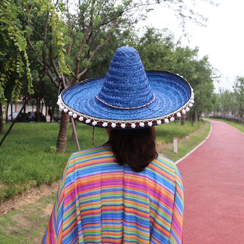 Nón Rơm Vành Rộng Nhiều Màu Sắc Phong Cách Mexico