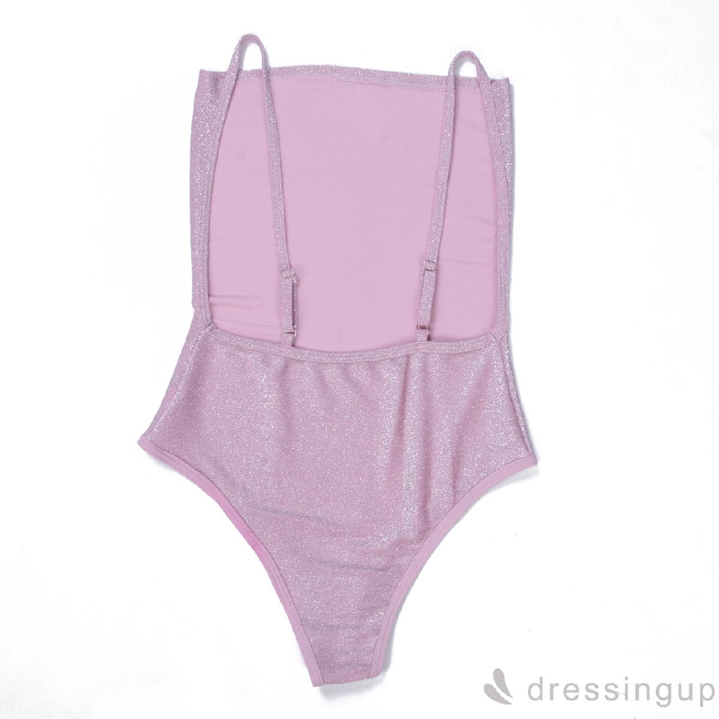 Bộ Áo Liền Quần Màu Trơn Gợi Cảm Cho Nữ