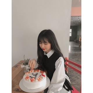 Set sơ mi và áo ghile buộc nơ ( sm0061)