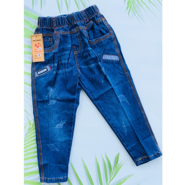 🚗 Quần jean dài mềm cho bé 13 - 17kg