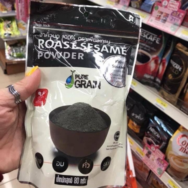 Bột mè đen nguyên chất hãng Pure Grain Thái Lan
