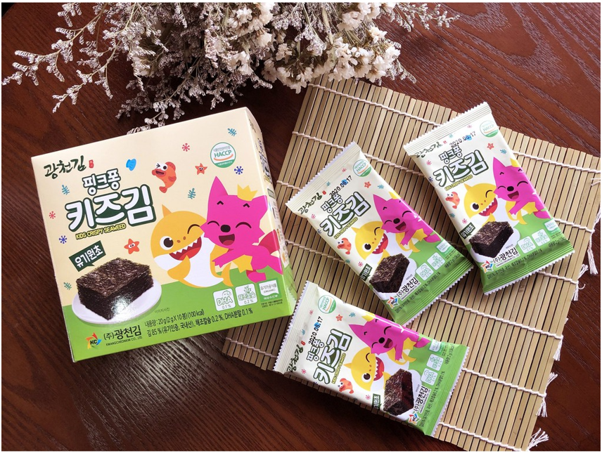 [Date mới] Rong biển ăn liền Organic Pink Fong cho bé (gói lẻ)