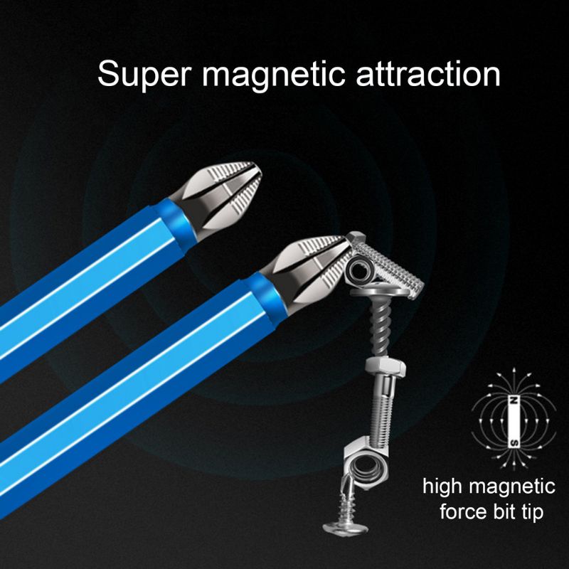 Mũi Bắn Vít Đầu Tuốc Nơ Vít 50/90/150mm PH2 Chống Trơn Trượt, Từ Tính Cao, Chuôi Lục Giác 6,35mm, Đầu Chữ Thập SNZO