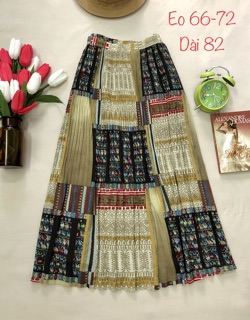Chân váy vintage - chân váy hoa