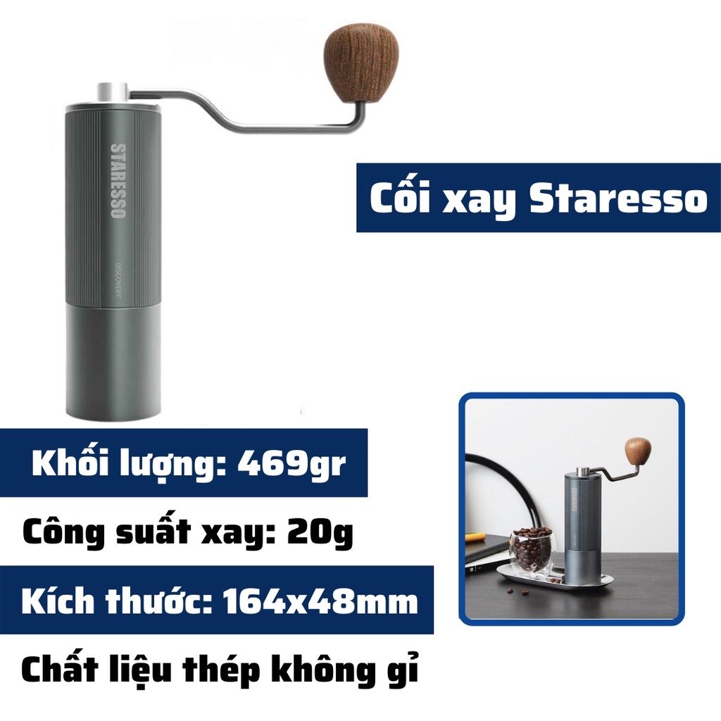 Cối Xay cà phê Staresso Lưỡi Dao Titanium máy pha cà phê mini cầm tay Chính Hãng Bảo Hành 12 Tháng