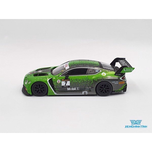 Xe Mô Hình Bentley Continental GT3 #7 1:64 MiniGT ( Xanh )