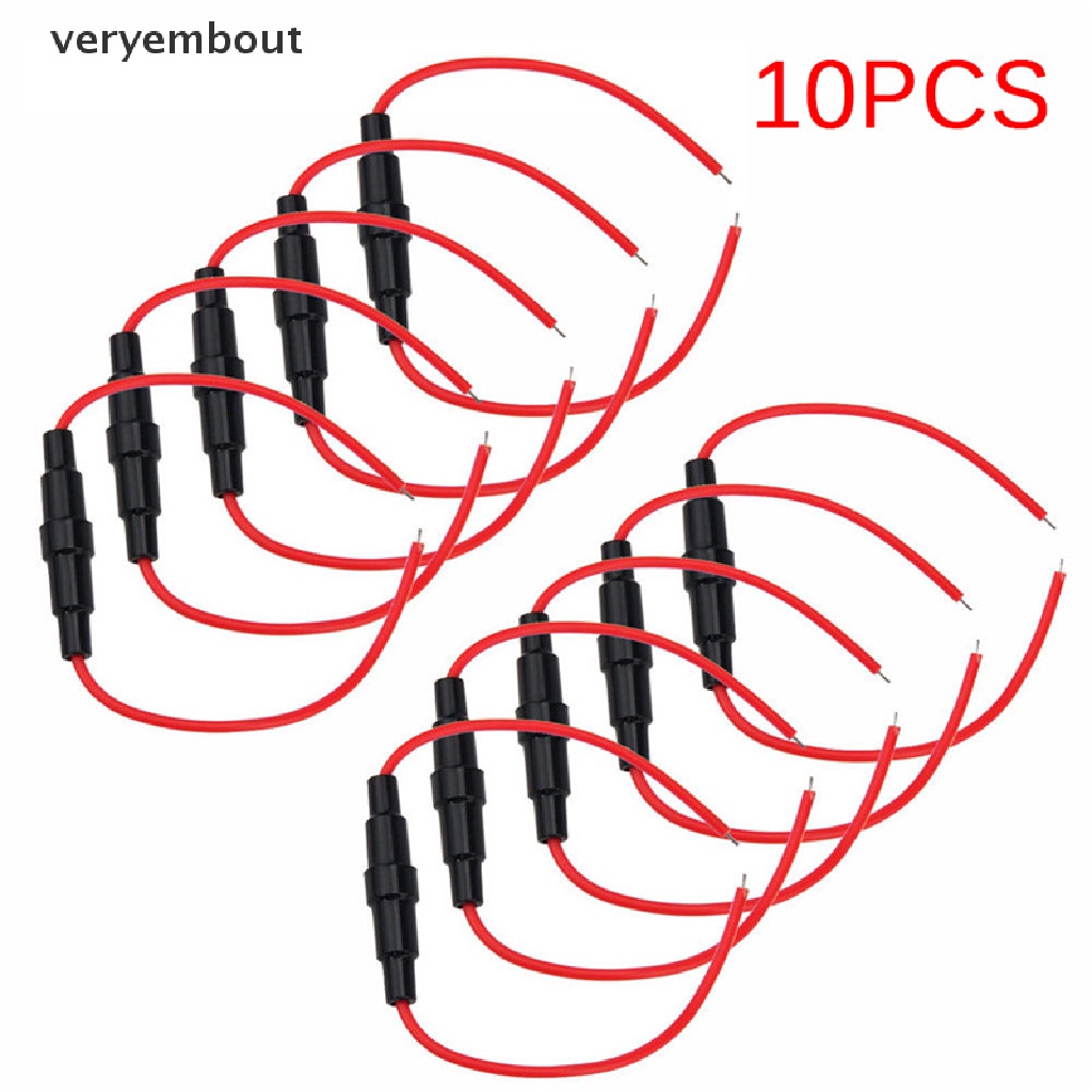 Set 10 Hộp Đựng Cầu Chì 5x20mm Có Dây Cáp Tiện Dụng