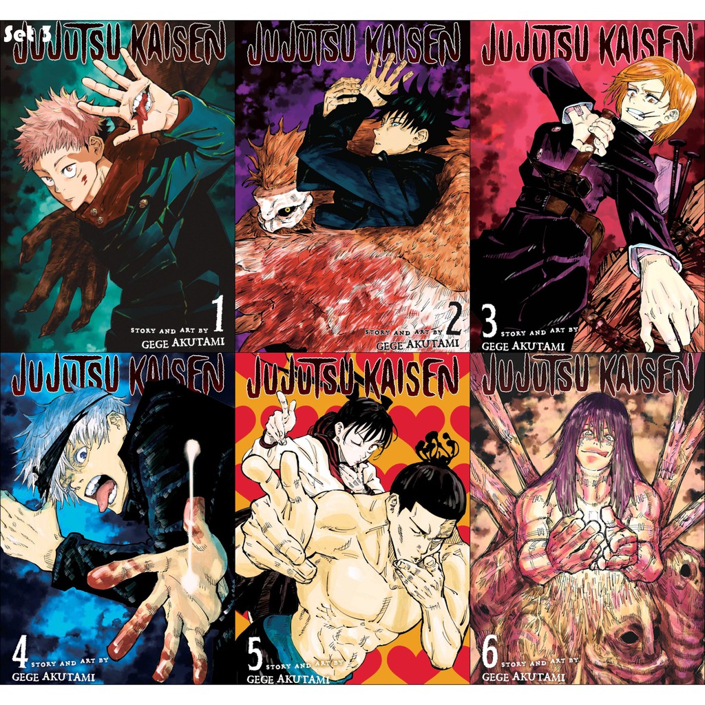 Bộ 6 Poster anime Chú thuật hồi chiến Jujutsu Kaisen (bóc dán) - A3,A4,A5