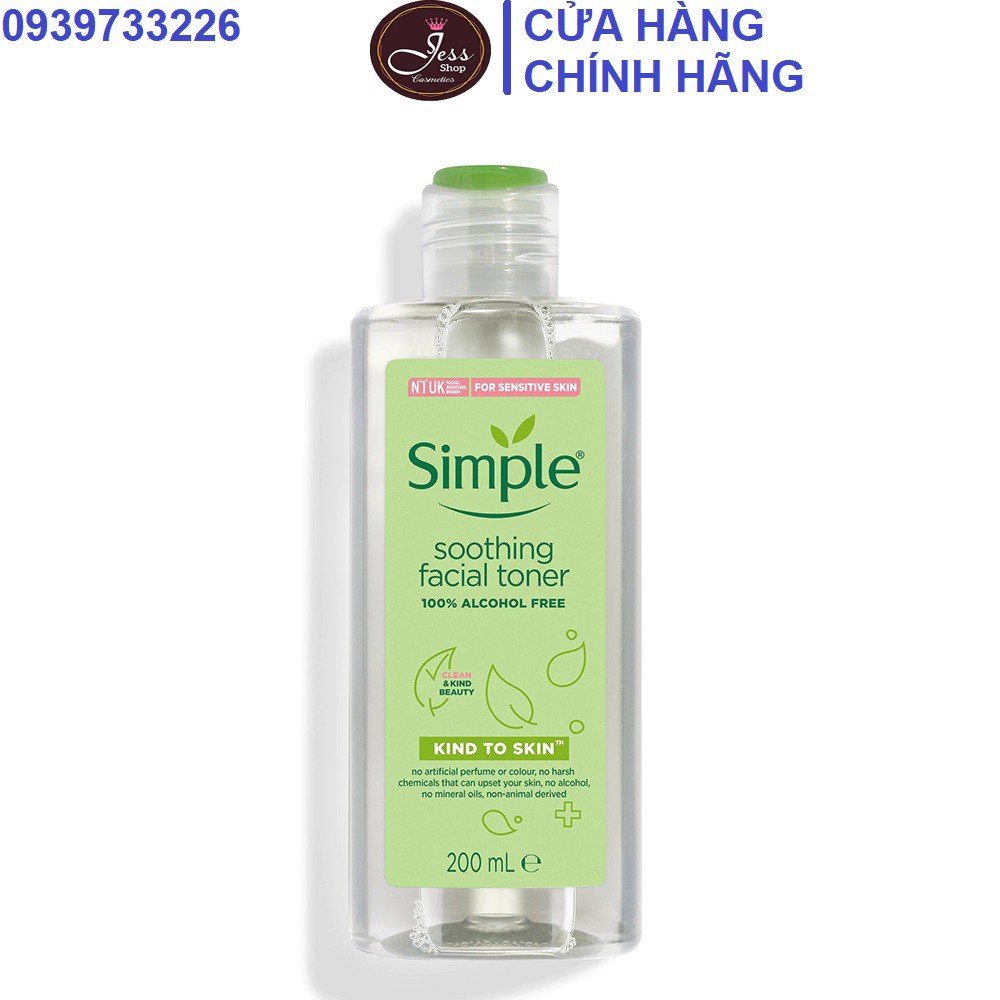 Nước Hoa Hồng Simple Soothing Facial Toner 200ml