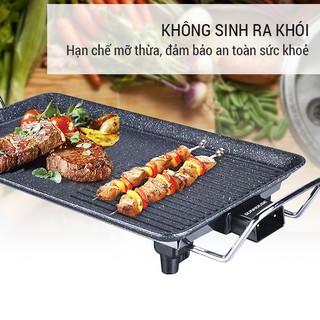 Bếp nướng điện không khói Sunhouse, Vỉ nướng điện chống dính đa năng bêp nướng, BBQ, thịt, rau củ  - HAPOS