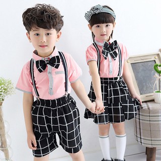 Quần áo yếm đôi trẻ em