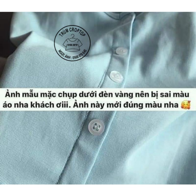 Áo Croptop tay ngắn , Crottop nút gài phông nữ 38-55kg