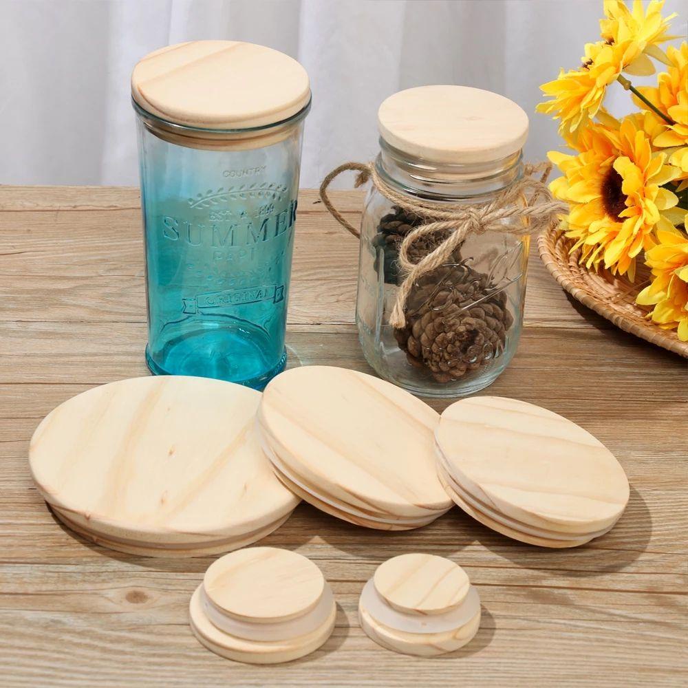 SOMEDAYZL Nắp Đậy Cốc Bằng Gỗ Tre Nhiều Kích Cỡ Tiện Dụng Ốp