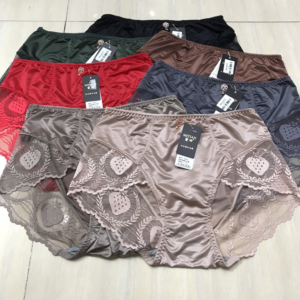 Combo 3Quần lót nữ nâng mông kháng khuẩn,ren pha thun lạnh mềm mịn thoáng mát thấm hút tốt,Quần chip nữ cạp cao gen bụng