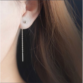 Khuyên tai bạc bi dài Choco Jewelry