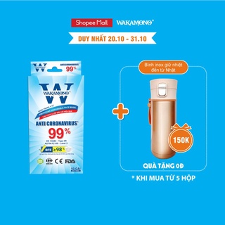 Khẩu trang y tế WAKAMONO – (4 lớp, hộp 10 cái)