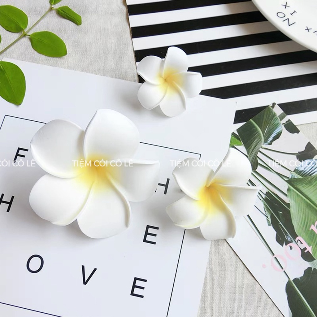 Hoa đại cài tóc, phụ kiện cài tóc đi biển siêu xinh cho bạn gái - Tiệm Cói Cô Lê