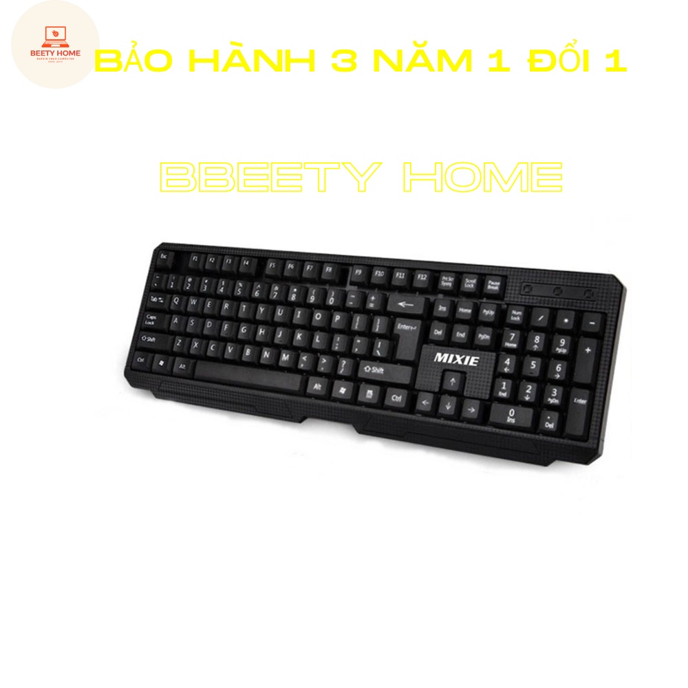 Bàn phím có dây Mixie X6 siêu bền bấm êm giảm tiếng ồn tặng chận đế chính hãng
