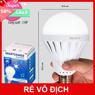 BÓNG ĐÈN LED TÍCH ĐIỆN 15W - TIỆN DỤNG KHI MẤT ĐIỆN - MIỄN PHÍ VẬN CHUYỂN