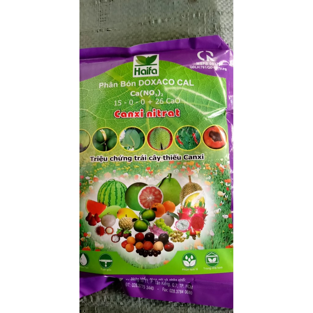 Phân bón Canxi nitrat 15-0-0+26 CaO gói 1kg bổ sung canxi cho cây trồng