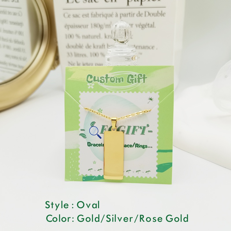 Vòng cổ Bằng Thép Không Gỉ ECGIFT GNE001 Có Thể Tùy Chỉnh