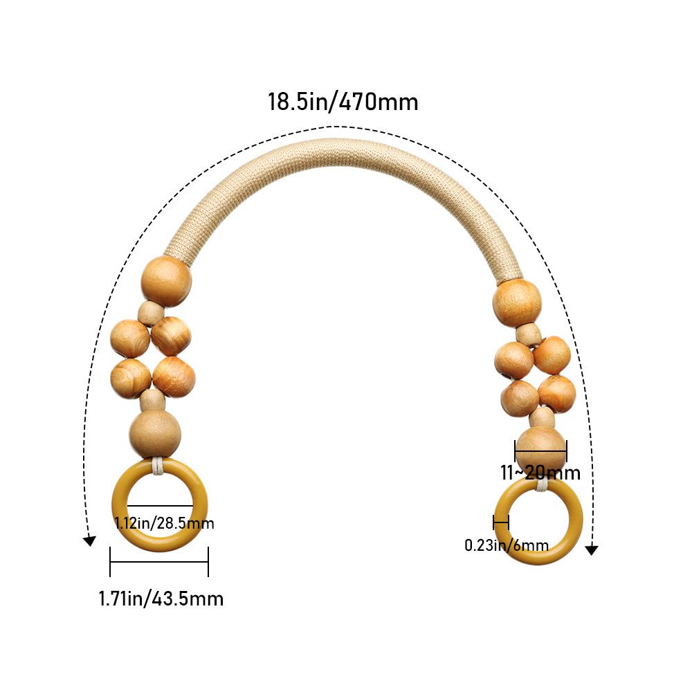 Dây đeo túi xách thay thế bằng gỗ nhiều màu thời trang MIHAN1 DIY