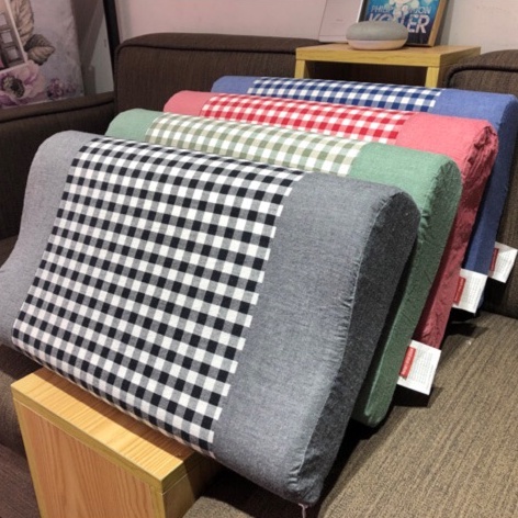 Gối cao su non người lớn nhiều màu 30cm x 50cm x 9cm Gối chống ngáy ngủ méo đầu