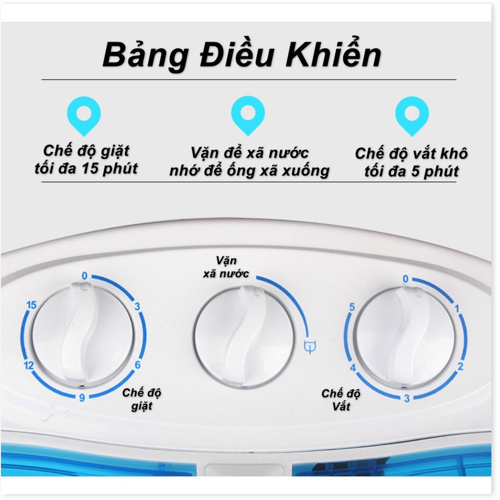 Máy Giặt Mini 2 Lồng 4,5kg tiết kiệm điện (Phiên bản nâng cấp vắt khô hơn)-TTHome