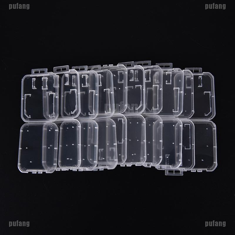 Bộ 10 hộp nhựa trong suốt đựng thẻ nhớ SD SDHC SDXC | BigBuy360 - bigbuy360.vn