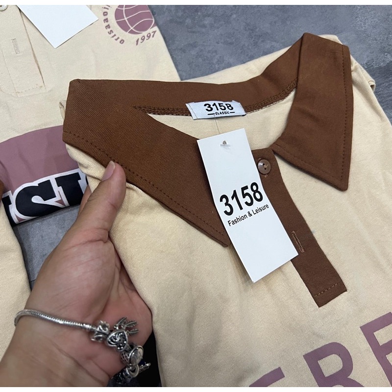 Áo Polo phối 3158 chất cotton khô Quảng Châu (CHỌN MÀU KHÔNG CHỌN MẪU)