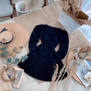 ĐẦM CỔ U CHÂN PLI (KÈM HÌNH THẬT)