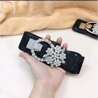Đai váy móc cài nạm đá bông hoa tuyết