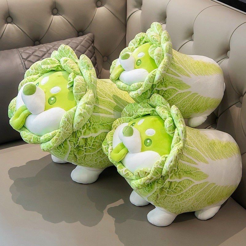 Gấu Bông Chó Bắp Cải Thỏ Băp Cải Màu Xanh Lá Siêu Mềm Mịn _ Unishop