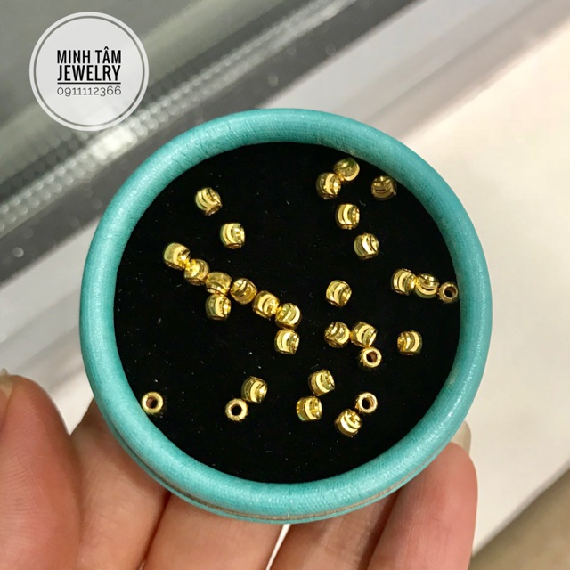 Bi phay chất liệu Au 10k size 2.5mm đến 8 mm mix vòng tay-Minh Tâm Jewelry