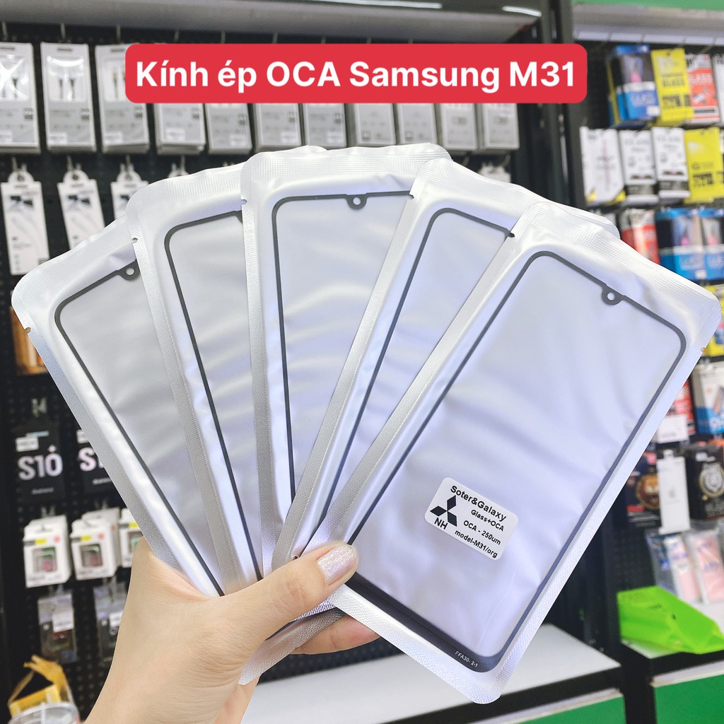 Kính ép màn hình có sẵn keo Samsung M31 / M30s / M21 / M30 OCa chất lượng , giá tốt