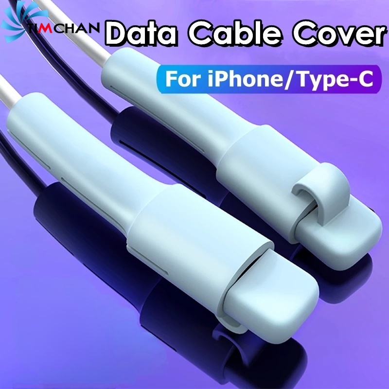 1 Set Vỏ Bảo Vệ Dây Cáp Dữ Liệu USB Bằng Silica Gel Trong Suốt Chống Ẩm Chống Bụi Chống Oxy Hóa Cho iphone Android
