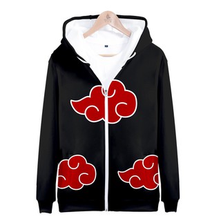 Áo Khoác Hoodie Có Khóa Kéo In Họa Tiết Naruto 3d Độc Đáo