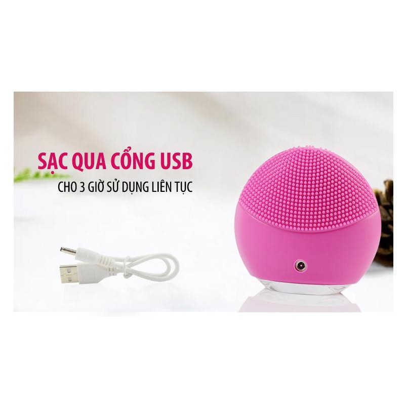 máy rửa mặt 5 in 1,Máy rửa mặt Foreo Luna Mini, Rửa sạch sâu bên trong, Massage giúp da căng bóng mịn màng