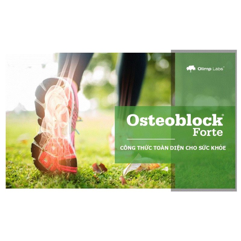 Canxi Chela hữu cơ OSTEOBLOCK Forte - OLIMP LABS xuất sứ Ba Lan hộp 60 viên nén POLIPHARM