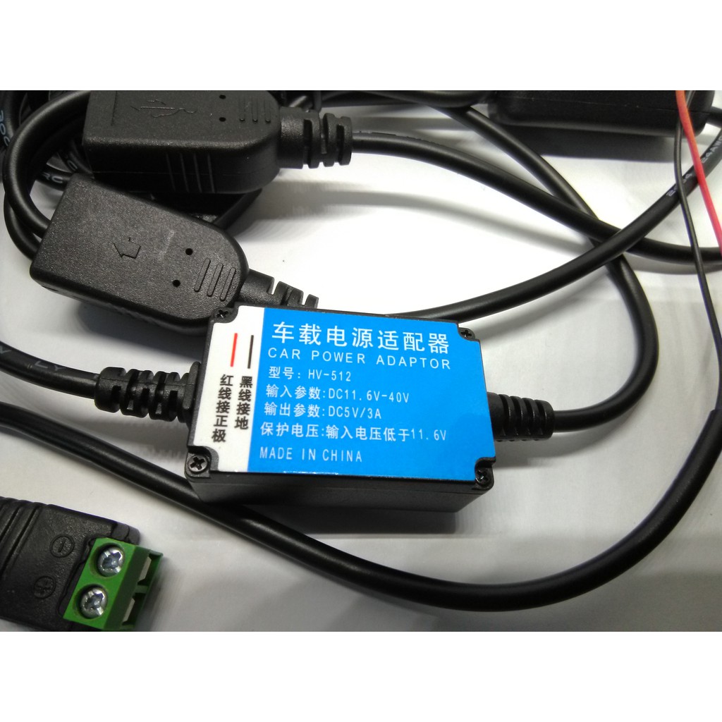 Module hạ áp 11-40V sang 5V (đầu ra 2 cổng USB có công tắc, 3A MAX)(Car power adaptor)