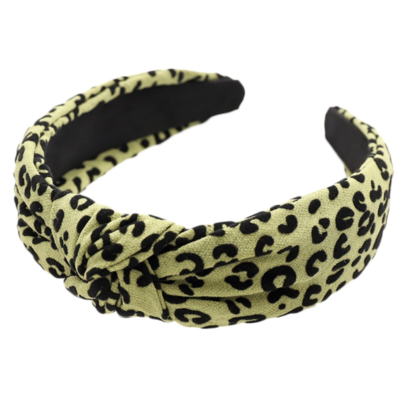 Flgo Băng Đô Thắt Nút Bản Rộng Họa Tiết Da Báo