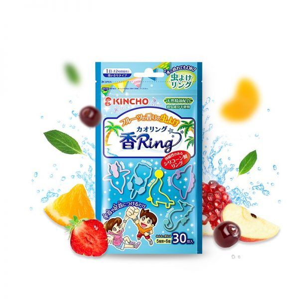 Vòng Đeo Tay Tránh Muỗi Hương Trái Cây Kincho Nhật Bản (30 chiếc 1 túi)