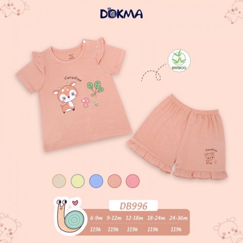Bộ Quần Áo Ngắn Sợi Tre Dokma Cho Bé Trai Bé Gái
