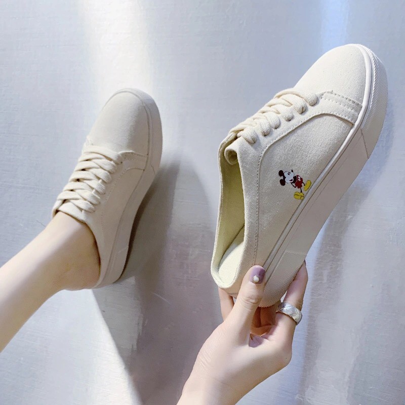 Giày sục Mickey không gót siêu tiện lợi