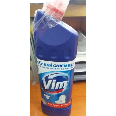 Vim siêu diệt khuẩn - Nước tẩy bồn cầu nhà tắm vim chai 900ml màu xanh biển - Diệt khuẩn hàng đầu