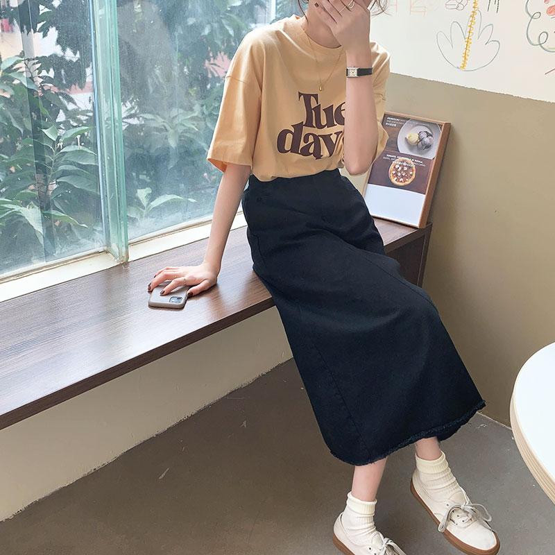 Chân Váy Jean Trắng Eo Cao Thời Trang Xuân Thu 2021 | BigBuy360 - bigbuy360.vn