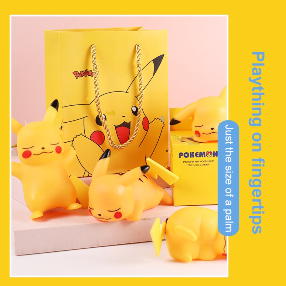 Pokemon Dễ Thương Pikachu Phim Hoạt Hình Ánh Sáng Mềm Mại Ngủ Cạnh Giường Ngủ Ánh Sáng Ban Đêm Đồ Trang Trí Trẻ Em của Đồ Chơi Phát Sáng Quà Tặng Giáng Sinh