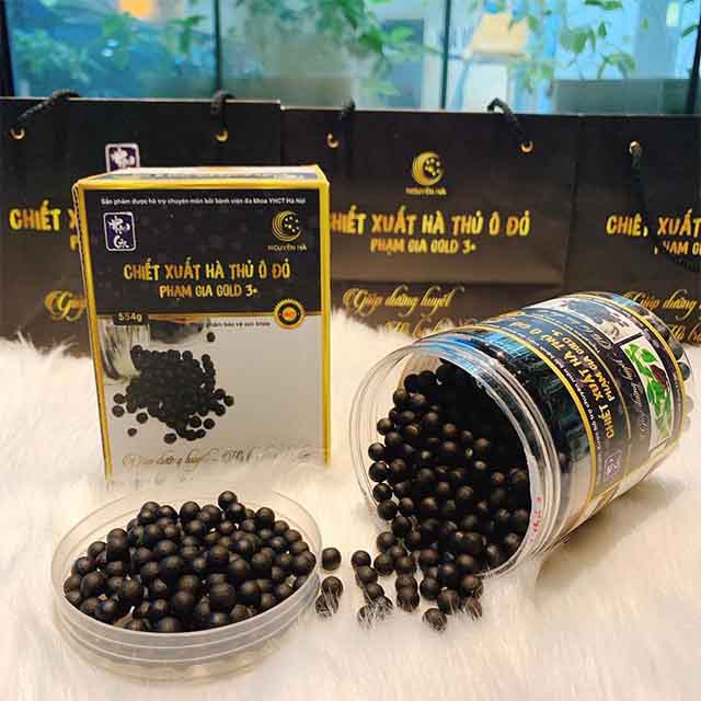 Viên Uống Hà Thủ Ô Trắng Da Đen Tóc Phạm Gia Gold 3+