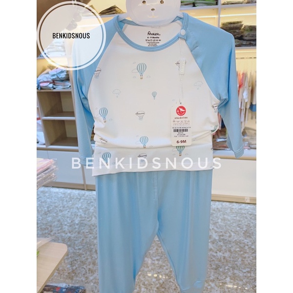 (XẢ KHO AVALER) Bộ cài vai Avaler vải sợi tre siêu mát cho bé trai/bé gái từ 3 tháng đến 3 tuổi